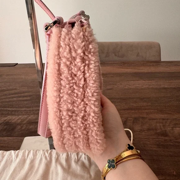 SOLD Loro Piana Shearling Leather Milky Way Bag - Picture 6 of 14